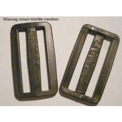   Műanyag csúszó 50 mm heveder szabályozó, fekete. Táskához, övekhez, hevederekhez.(10 db/csomag).