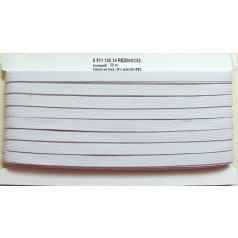   Gumipertli 7 mm erősített gumiszalag fehér vagy fekete színben, (10-es)  50 m /kiszerelés