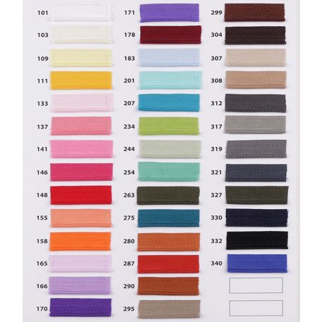 Méteres cipzár RT0-ás (3-as) többféle színben 10 m/kiszerelés