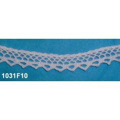   Pamut csipke fehér, 10 mm,1031F10, 160 Ft/méter  (25 méter)