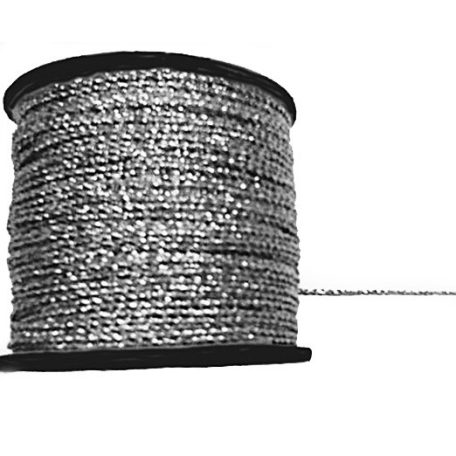 Sodrott zsinór lurex 1 mm-es ezüst színben  ( 2/1-es)  (50 méter)