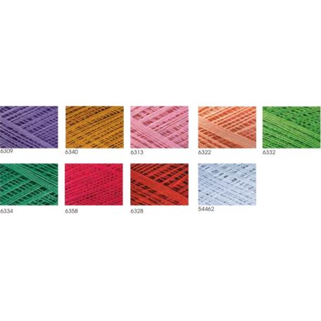 Violet horgoló fonal 50 gr-os pamut. Többféle színben. 6 db / csomag   Ne 10/3 Nm 17/3 282 méter . YarnArt 