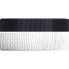 Heveder 25 mm bordás fekete vagy fehér.  (25 méteres) PES