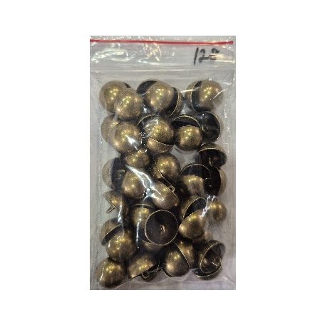 Pitykegomb 17 mm (28-as) fém,  fényes  vagy matt ezüst, réz antik színben, hátul varró  ( 50 db) 