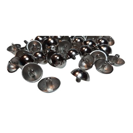 Pitykegomb 17 mm (28-as) fém,  fényes  vagy matt ezüst, réz antik színben, hátul varró  ( 50 db) 