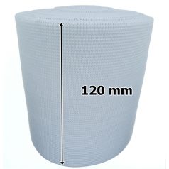   Gumiszalag 120 mm normál gumi (12 cm) széles, fehér színben,   (5 méter)