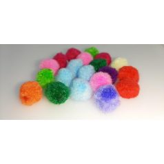   Pompon 11 mm mix  vegyes színes zsenilia golyó, 20 db / csomag 