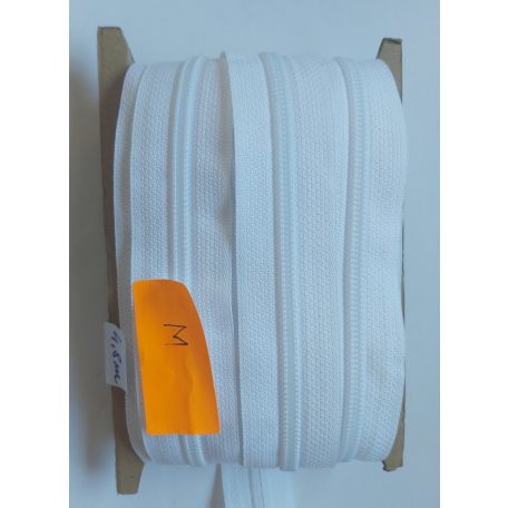 Méteres cipzár RT10 fehér színben (7-es)  4,8 méter (maradék)