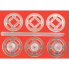 Műanyag patent varrható, 7 mm-10 mm -13 mm.  Fehér, átlátszó vagy fekete, 990 Ft/csomag 