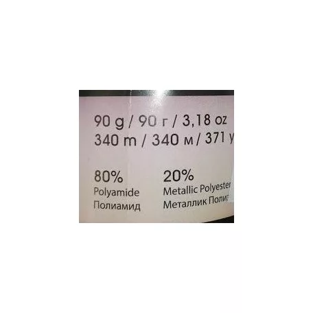 Brigith arany vagy ezüst metál szálas fonal, 90 gr/340 méter. Összetétel: 80% polyamid - 20 % Metallic 6 db /csomag/szín