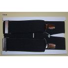 Nadrágtartó "X" hátsóval, 110-115 cm hosszú, 36 mm széles kantár gumival, állítható csattal. Többféle színben, (115/36) 