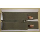 Nadrágtartó "X" hátsóval, 110-115 cm hosszú, 36 mm széles kantár gumival, állítható csattal. Többféle színben, (115/36) 