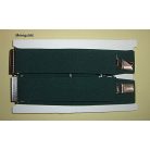 Nadrágtartó "X" hátsóval, 110-115 cm hosszú, 36 mm széles kantár gumival, állítható csattal. Többféle színben, (115/36) 