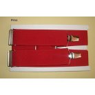 Nadrágtartó "X" hátsóval, 110-115 cm hosszú, 36 mm széles kantár gumival, állítható csattal. Többféle színben, (115/36) 