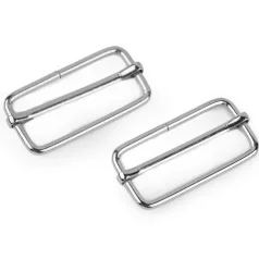   Osztott fémcsúszó, 38 mm, heveder szabályozó, nikkel ezüst vagy antik  színű. 25 db/csomag. Fémklellék. 