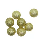 Csillámos golyó 15 mm-es hungarocell gömb, arany 40 db/csomag. Karácsonyi dekorációs kellék. Glitteres