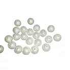 Rusztikus felületű, fehér színű, 10 mm-es fűzhető gyöngy. Furat: 1 mm.  25 db/csomag