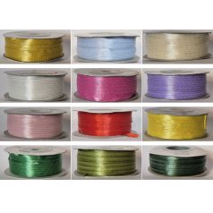   Szatén szalag 3 mm x 50 méter többféle színben. Dekorációs szalag. Kreatív kellék.