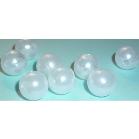 Dobozos tekla gyöngy  6 mm,  fehér gyöngy kb: 650 db / csomag . Fűzhető gyöngyök