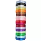 Pöttyös szalag 25 mm x 22 méter, többféle színben (festett pöttyökkel) Dekorációs textil szalag.