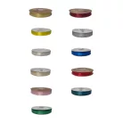 Szatén szalag 16 mm többféle színben.  Kétoldalas szalag 50 méter/orsó. Dekorációs kötöző szalag.