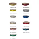 Szatén szalag 16 mm többféle színben.  Kétoldalas szalag 50 méter/orsó. Dekorációs kötöző szalag.