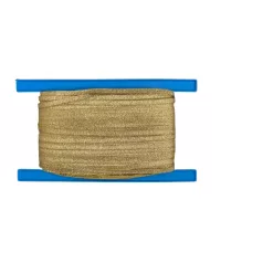   Lurex szalag 6 mm csillogó arany, fémszálas.  100 m / kiszerelés