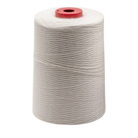 Zsákvarró cérna 20 dkg erős poliészter (PES). Fehér színű cc.1 mm-es cérna. Kézműves kelléknek is.