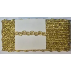   Brigitta 12 mm -es lurex díszítő szalag, csillogó arany 18 méter . Lurex bortni.