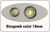 Gomb 18 mm ezüst színű, fémhatású műanyag, kétlyukú 20 Ft/db Gomb 18 mm ezüst színű, fémhatású műanyag, kétlyukú 20 Ft/db