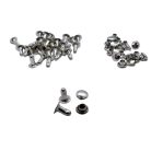 Csőszegecs, bőrszegecs 5 mm fejméretű, nikkel ezüst vagy antikolt színben.(100 pár/ cs) 