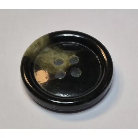 Mellénygomb vagy  ujjagomb,  keki színű, peremes 24-es (15 mm) 4 lyukú,  100 db / csomag. (10)