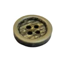 Mellénygomb vagy  ujjagomb,  matt,cirkás keki színű, peremes 24-es (15 mm) 4 lyukú,   100 db / csomag (19)