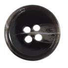Mellénygomb vagy  ujjagomb,  sötét barna színű, peremes 24-es (15 mm) 4 lyukú,  100 db / csomag. (17)