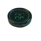 Mellénygomb vagy  ujjagomb,  közép barna színű, peremes 24-es (15 mm) 4 lyukú, 100 db / csomag. (12) 