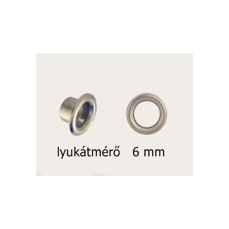 Ringli karika 6 mm réz alapú nikkel és antik színű, ömlesztett,