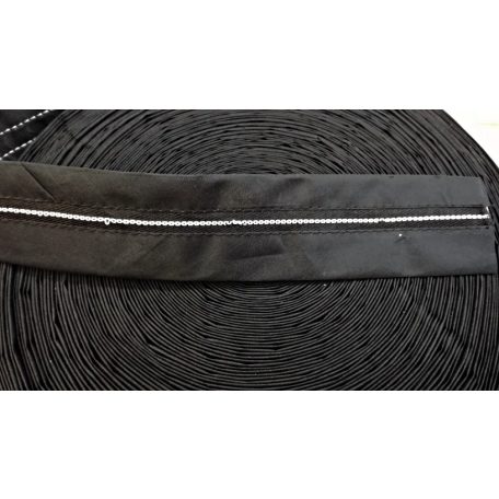 Derékbélelő szalag nadrágokhoz 1 sor gumis 60 mm széles, fekete v. fehér ( 50 méteres)