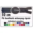 P6 műanyag cipzár bontható 50 cm