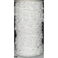 Cakkos szegő szalag 25 mm, fehér (FH) színben 