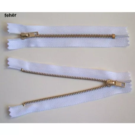 Fémcipzár VT10 zárt réz húzózár 14 cm  ( 10 db)