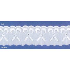   Madeira csipke szél, masnis, 40 mm, Kód: 549,  (8,3 méter)