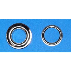   Ringli karika 10 mm-es belső, VAS alapú, nikkel ezüst színű ömlesztett,  100 db/csomag