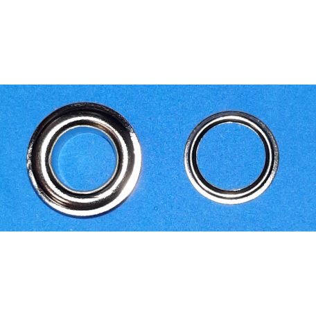 Ringli karika 10 mm-es belső, VAS alapú, nikkel ezüst színű ömlesztett,  100 db/csomag