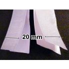 Öntapadó tépőzár 20 mm komplett, fehér vagy fekete ( 25 méteres)