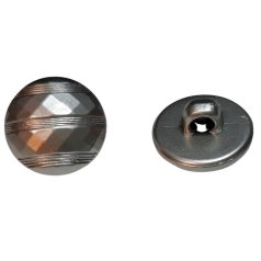   Pitykegomb műanyag 15 mm , matt ezüst, magából mintás,  10 db/csomag