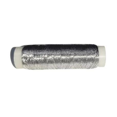 Ezüst cérna, csillogó metál szál, gépi és kézi varráshoz. 4,5 gr/cséve
