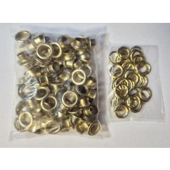   Ringli karika 8 mm, réz alapú, arany színű.  (100 db/csomag)