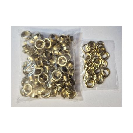 Ringli karika 8 mm, réz alapú, arany színű.  (100 db/csomag)