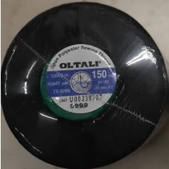  Oltali 150-es fekete műszál varrócérna.  10000 méter/kúp 