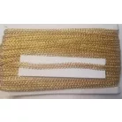 Brigitta 13 mm -es lurex szegőszalag, arany vagy ezüst 20 méteres